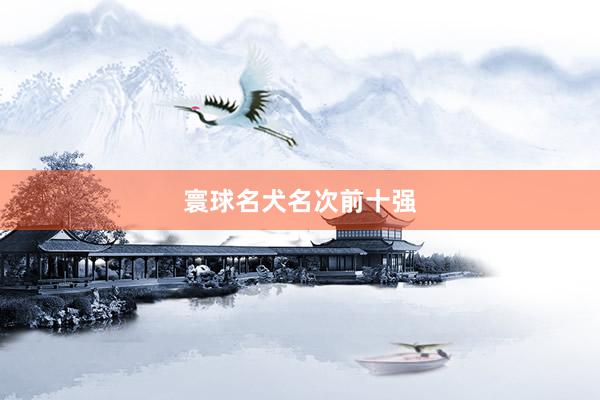寰球名犬名次前十强